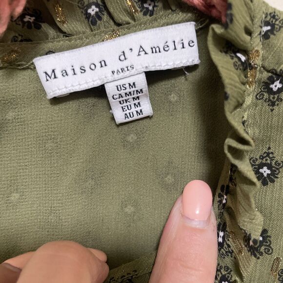 Lot Of 5 Women's Small XS Sheer Dress Shirts Limited Candies Maison d’Amelie - Picture 7 of 16